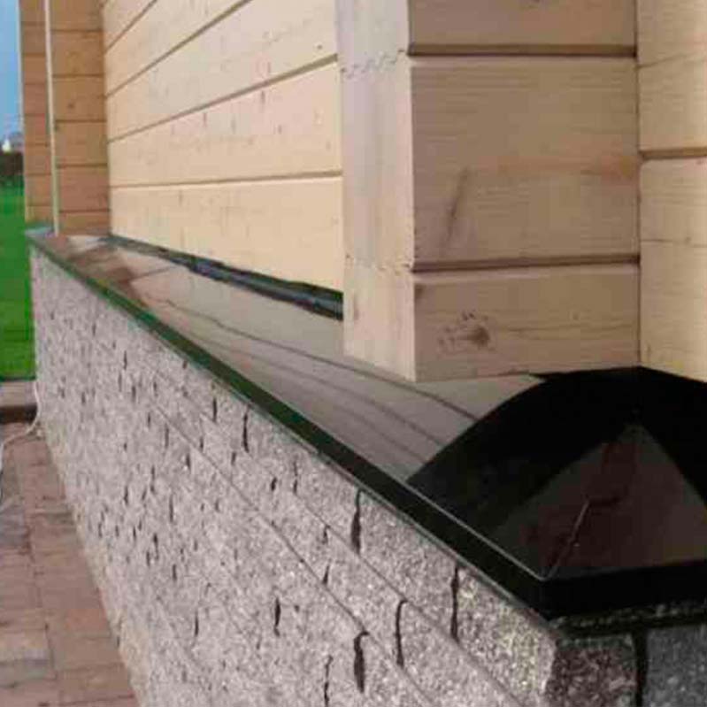 металлический отлив для окон, фундамента, крыши